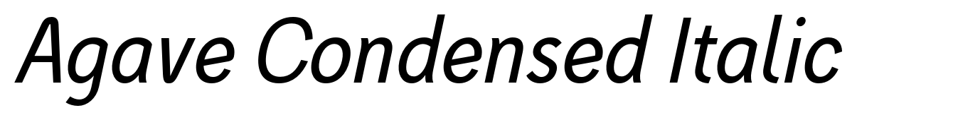 Agave Condensed Italic
